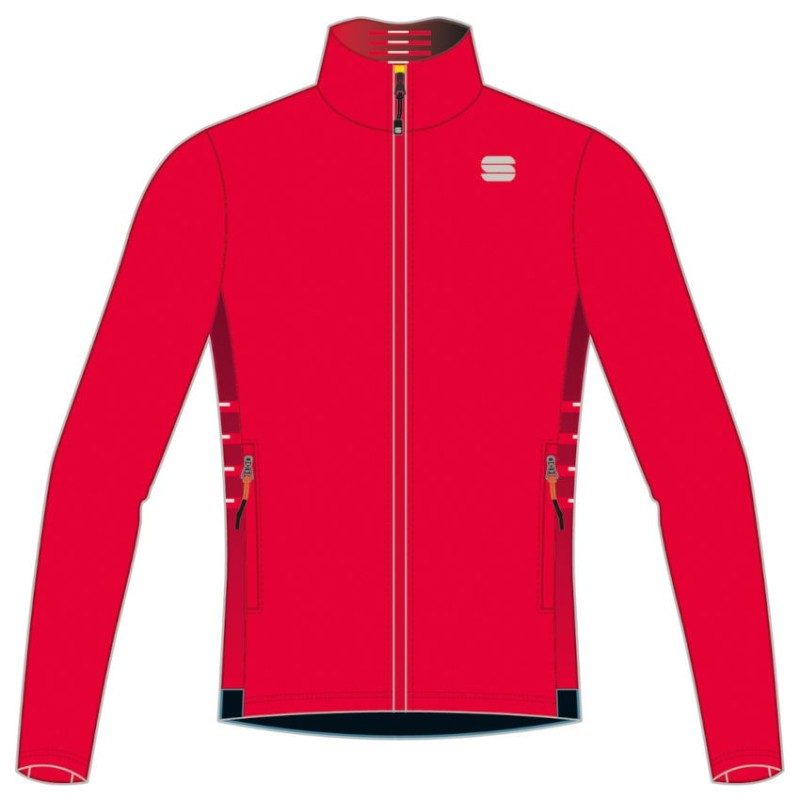 разминочная куртка Sportful Squadra Jacket 2022 красная разминочная куртка Sportful Squadra Jacket 2022 красная